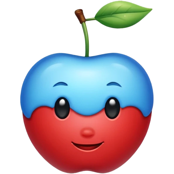 Une  cerise bleu ils 8 emoji