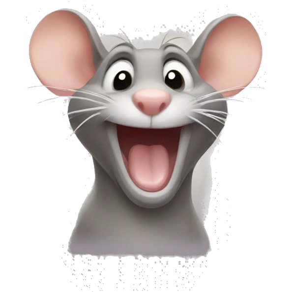 Laughing rat emoji