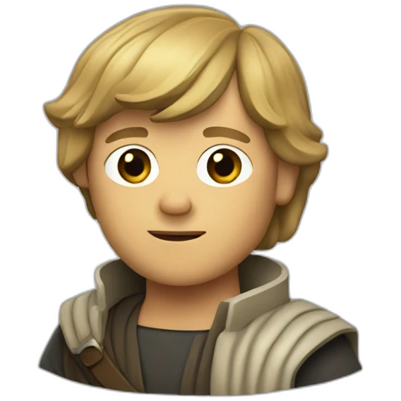 Luke Skywalker waving emoji