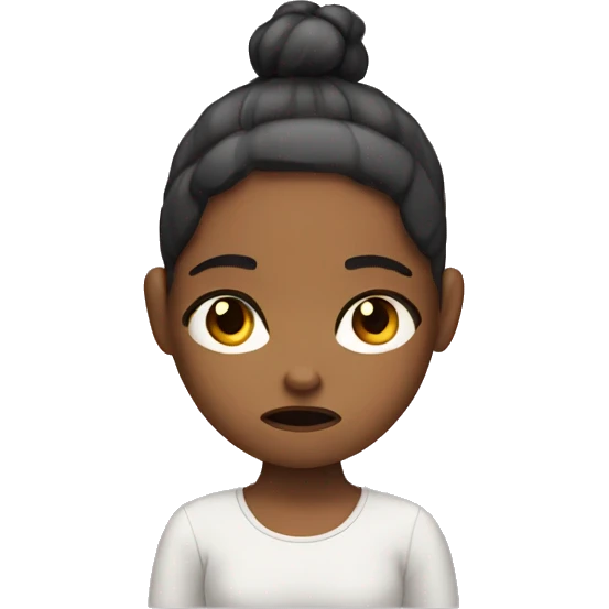 A annoyed girl emoji