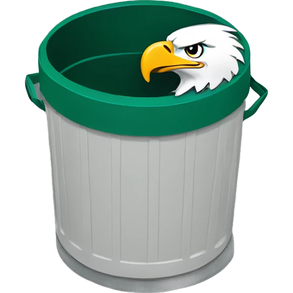 Eagles trash can emoji
