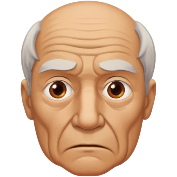 abuelo de pueblo serio y desconfiado emoji