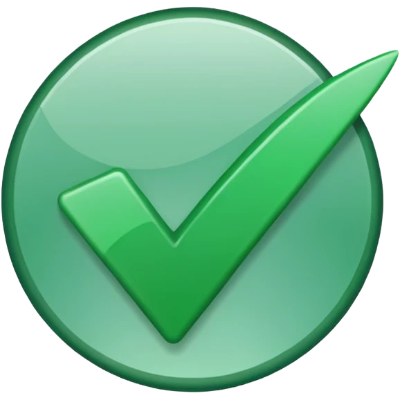 The symbol of a check ✔️ ✅️ emoji