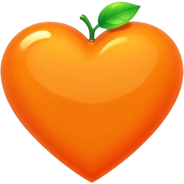 Corazón naranja Fluo  emoji