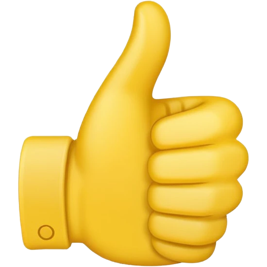 thumbs up's outline traced with an emoji thumbs up emoji