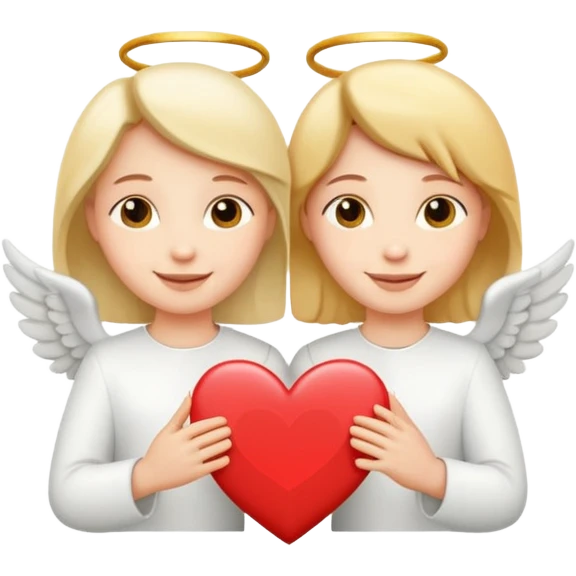 angels holding i love you sign emoji