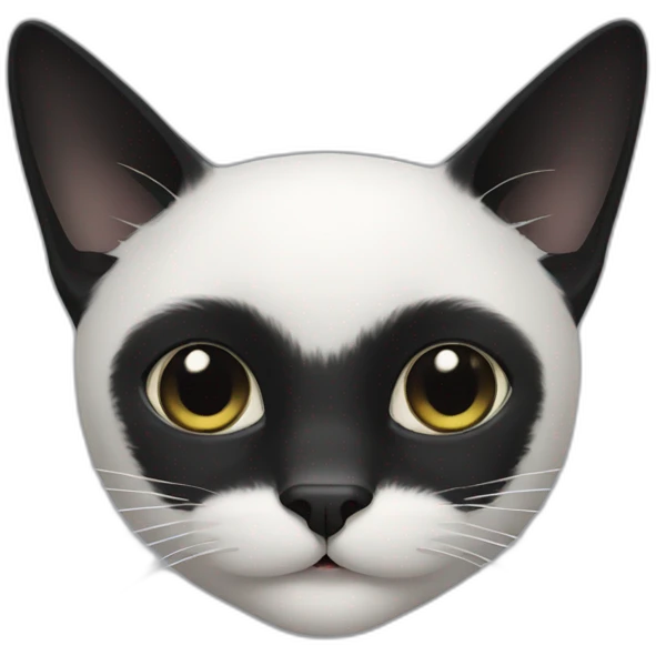 Black cat with white moustache emoji