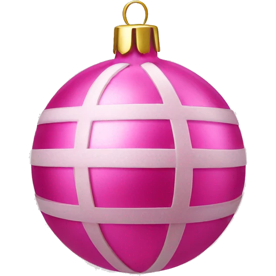 pink christmas decoration emoji