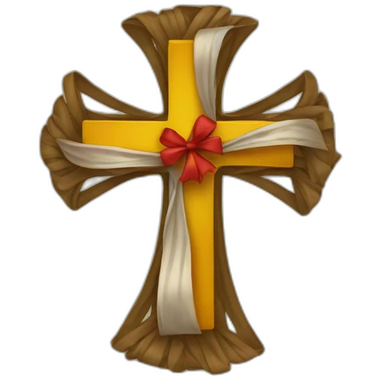 protestant Cross & Ribbon emoji