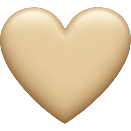 Beige heart  emoji