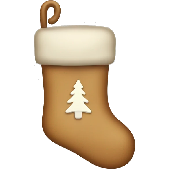 Tan Christmas stocking  emoji