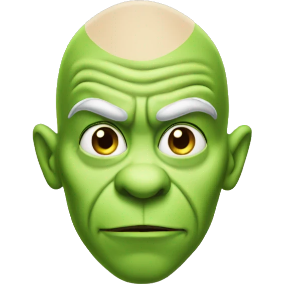 Bald grinch  emoji
