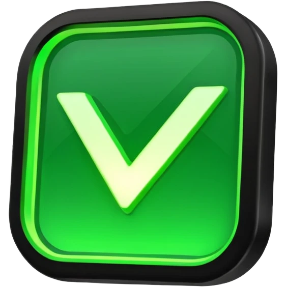 neon checkmark emoji