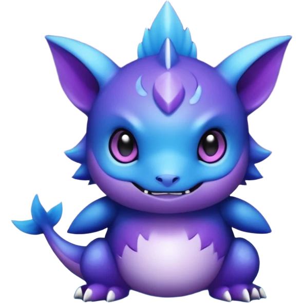 Kawaii Edgy Dark Pretty Beautiful Aesthetic Water-Gradient Fakémon-Digimon-creature emoji