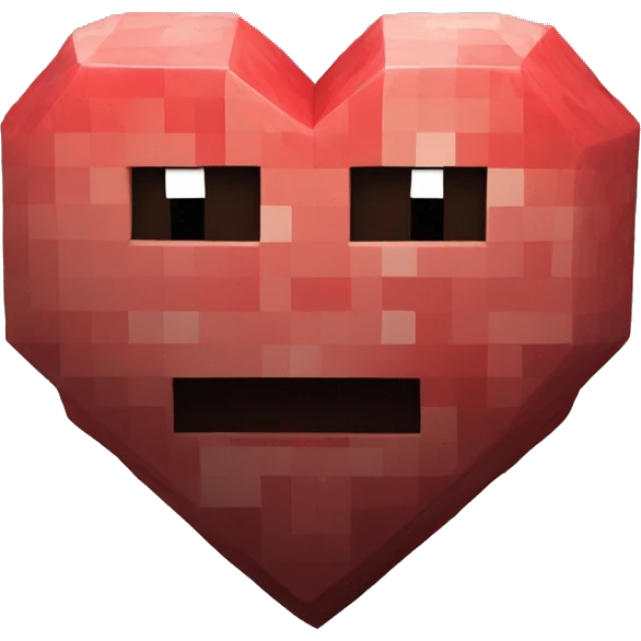 Minecraft hardcore heart 4k front emoji