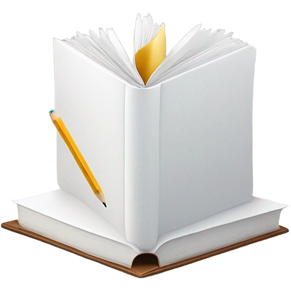 white book and pencil  emoji