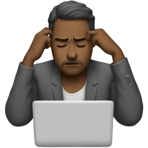 Man tired of work  emoji