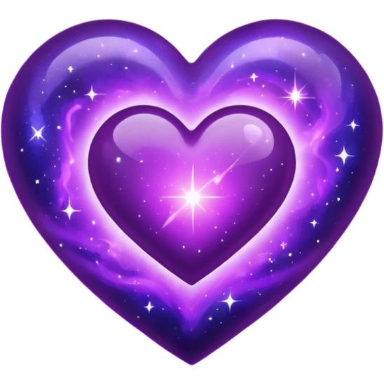 purple galaxy heart  emoji