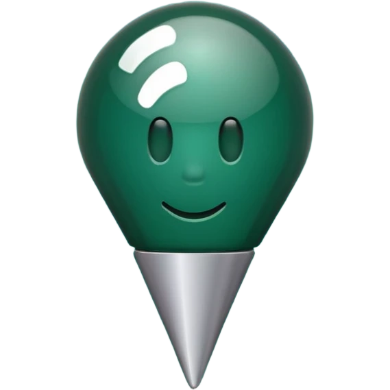 DARK GREEN pushpin emoji