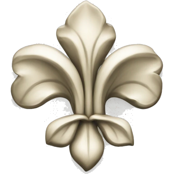 Dibujo en línea de flor de Lis emoji