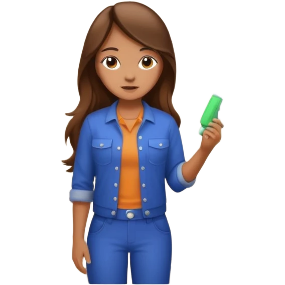 beautiful girl with long brown hair constructing new bathroom area with new shower and amenities  emoji