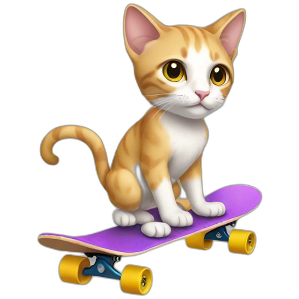 Mew on a skateboard emoji