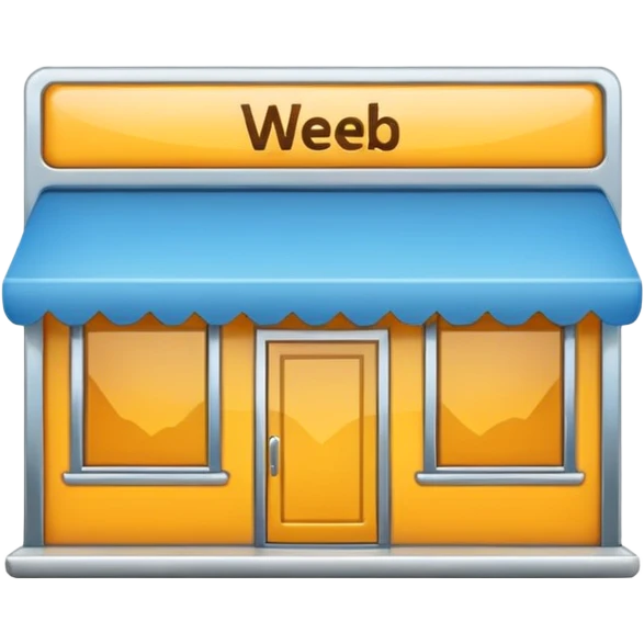Emoji for an e-commerce marketplace: a web storefront, digital shop, or online shopping symbol. emoji