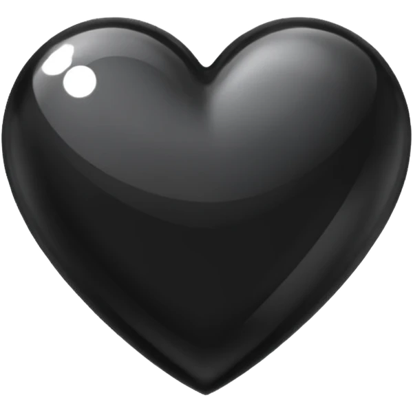 Black Crystal heart emoji