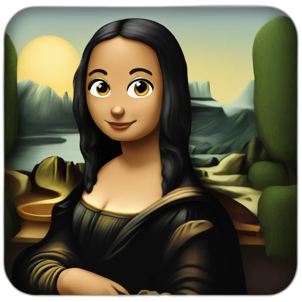Girl Mona Lisa emoji