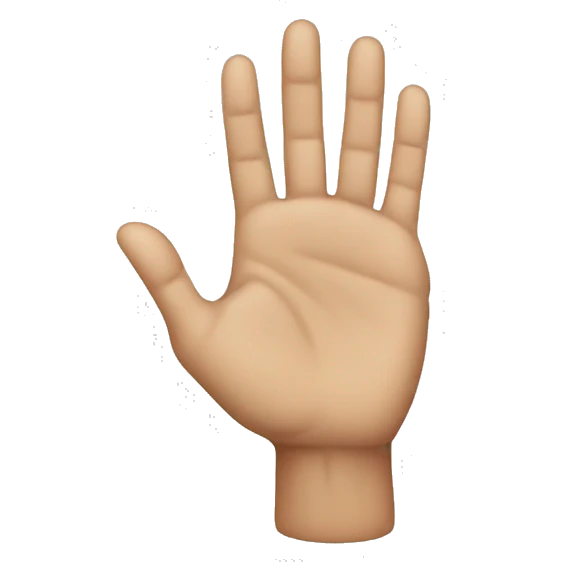 hand above  emoji