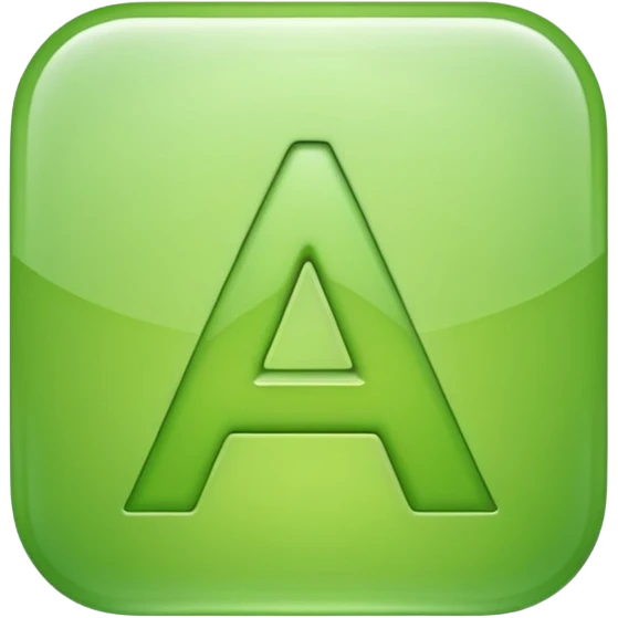 make emolji letter a in light Green color emoji