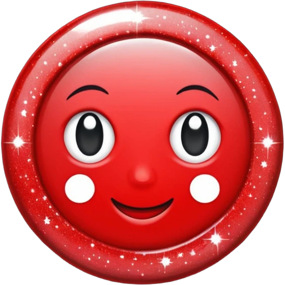 glitter red pin emoji