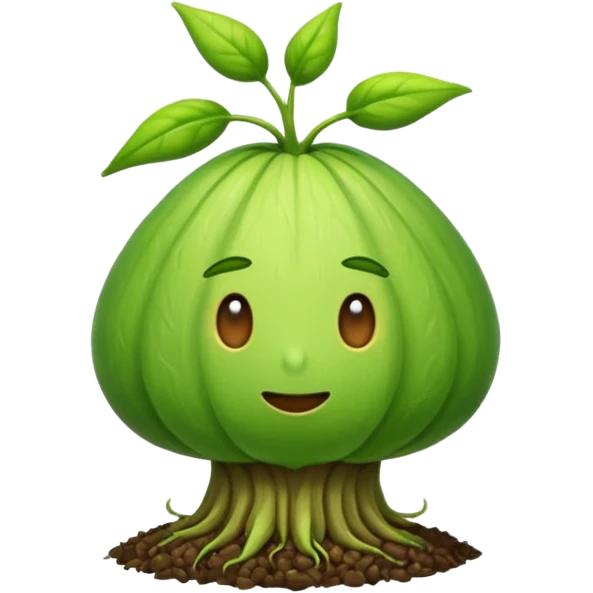 Giant seed growing emoji