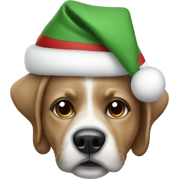 Christmas dog emoji