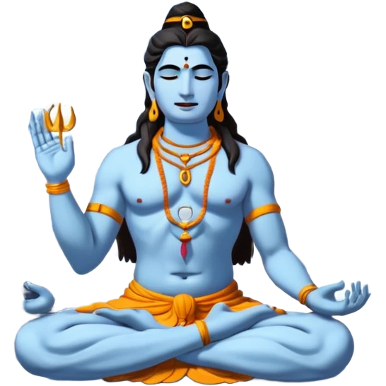 Lord Shiva Meditating On Mount Kailash emoji