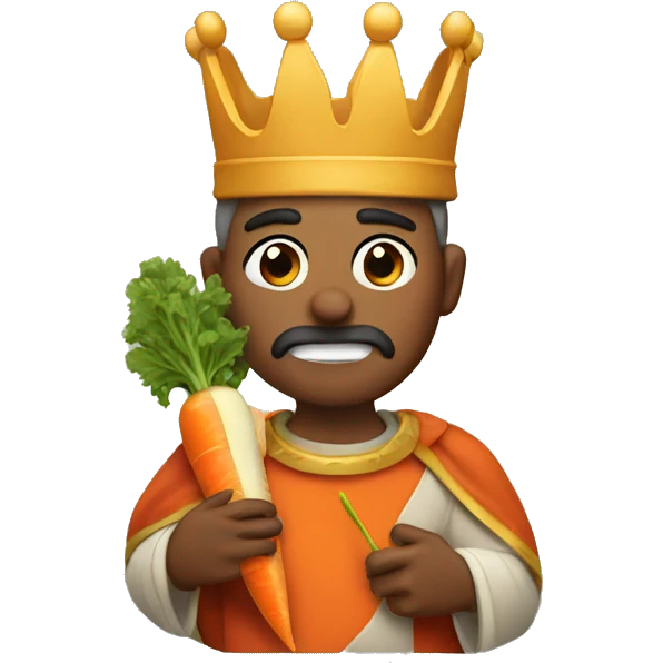 King eating a carrot emoji