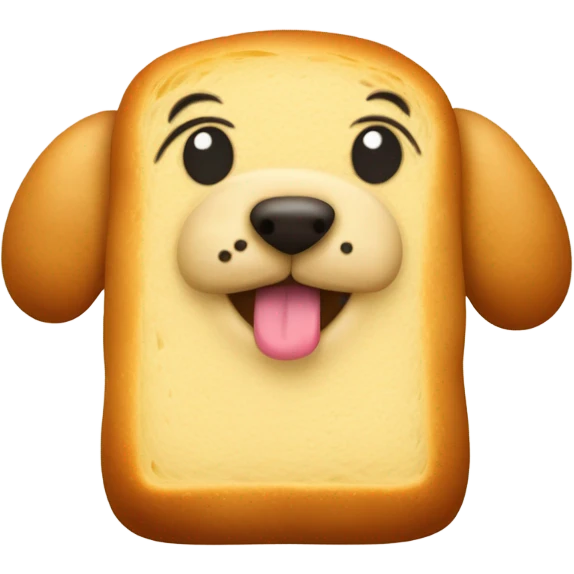 Dog made of bread emoji