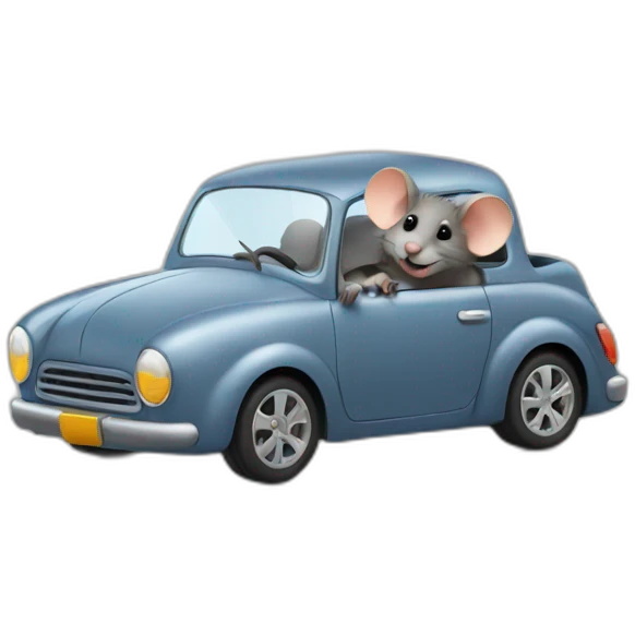 rat in a car emoji