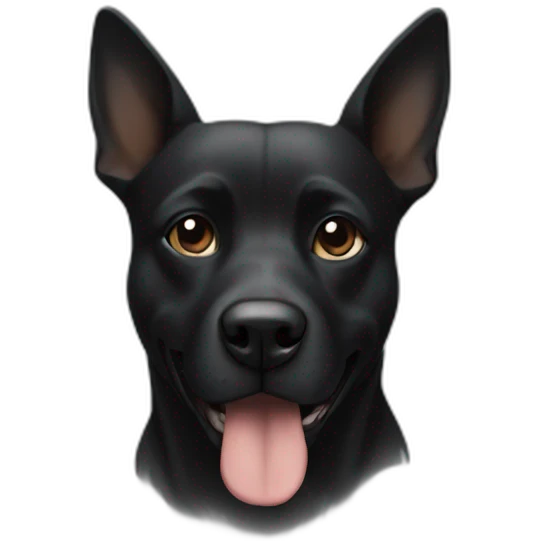 Chien noir  emoji