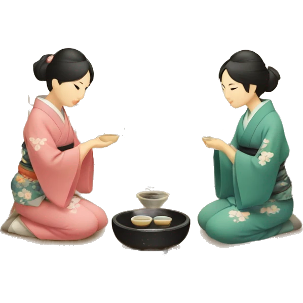Tea ceremony in Japanese house  emoji