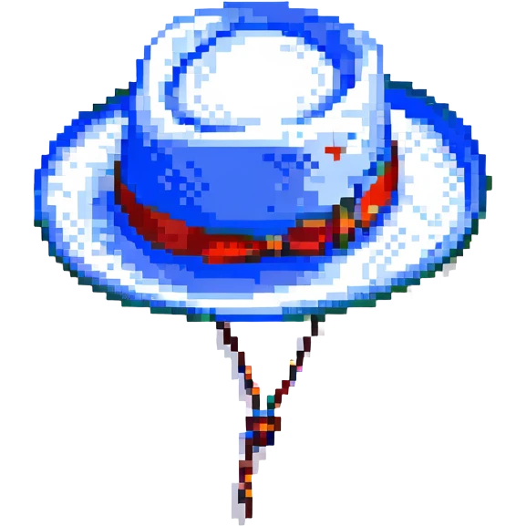 Синяя панамка со шнурком, no background emoji