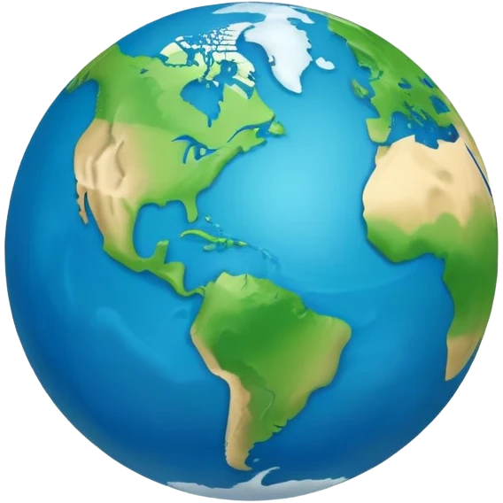 Minimalist Earth globe with landmasses shaped like 812 and also with "812" text written across the globe, iOS emoji style emoji