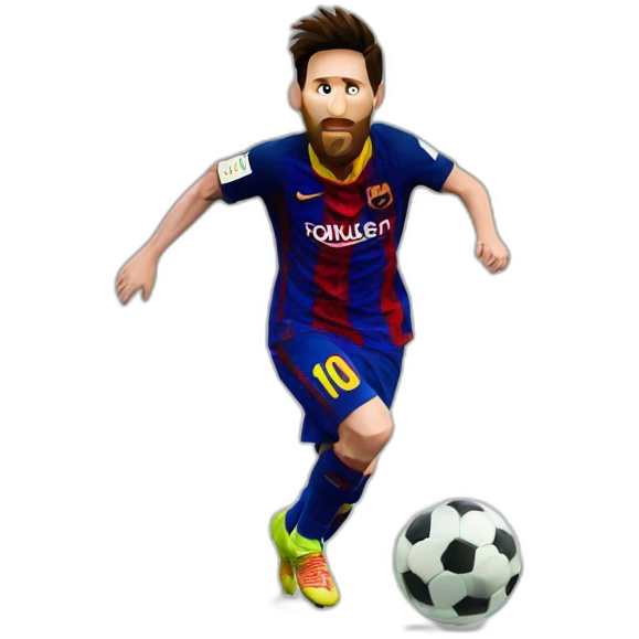 Messi dribling emoji