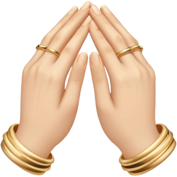 Two hands in a engagement emoji