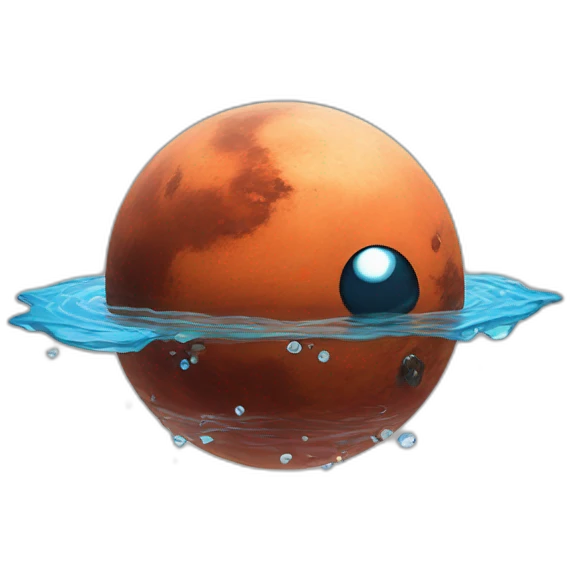 Mars on the water  emoji