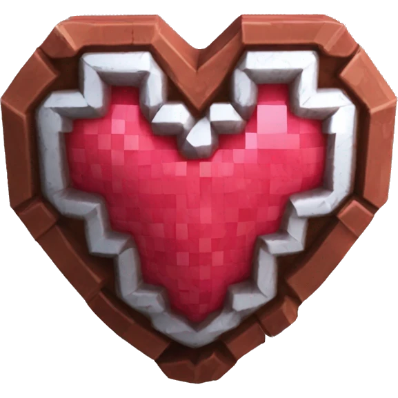 Zelda heart container voxel emoji