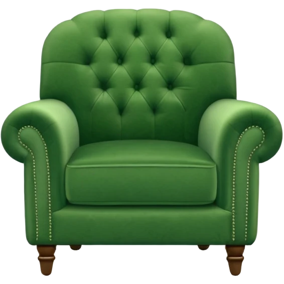 green comfy armchair emoji