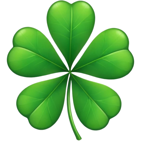 Trébol con 4 hojas a lado con nombre de Mati emoji