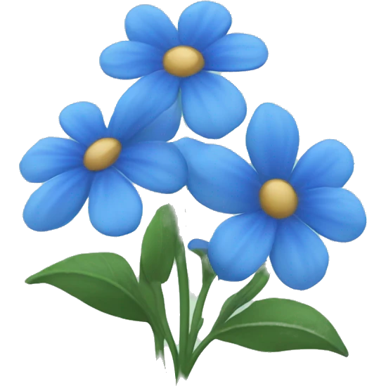 Blue flowers emoji