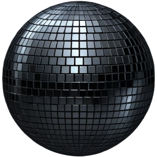 Big black disco ball emoji